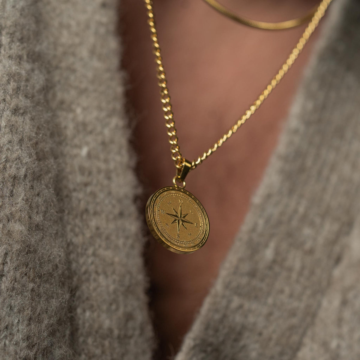 Kompas signatur halskæde