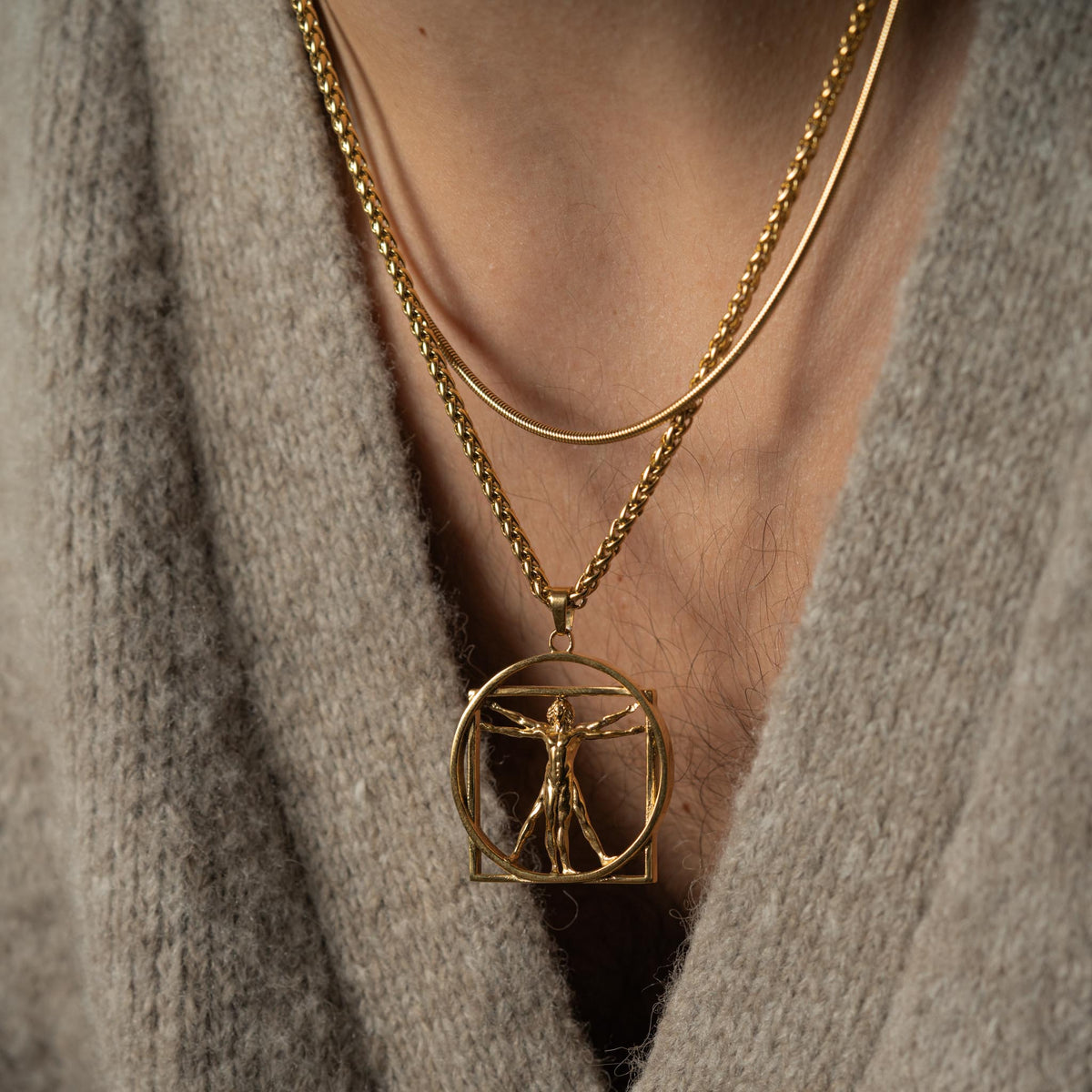 Vitruvian Man halskæde