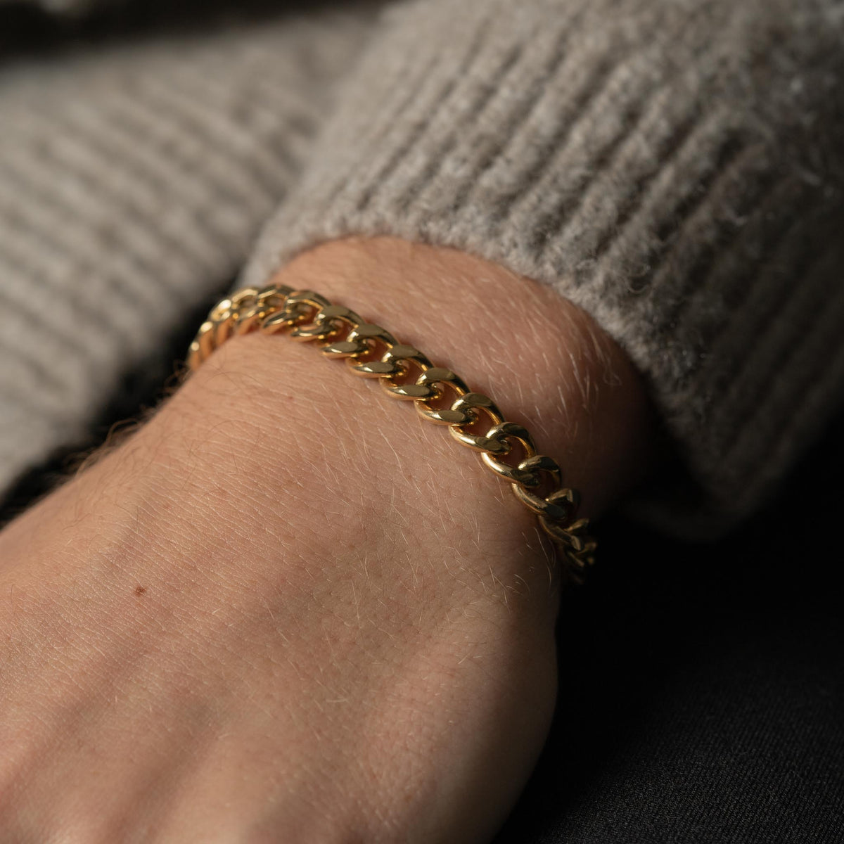 Cuban link armbånd 8 mm